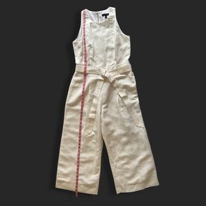Banana Republic White Linen Jumpsuit Size 6